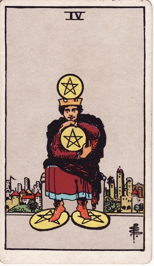 Four of Pentacles tarot card