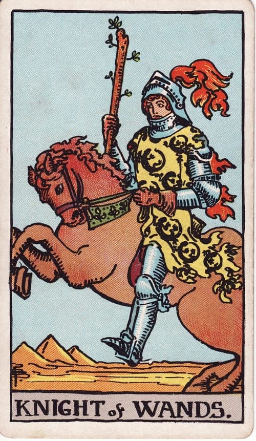 Knight of Wands tarot card