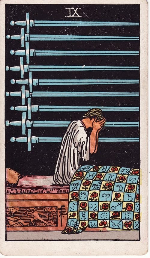 Nine of Swords tarot card