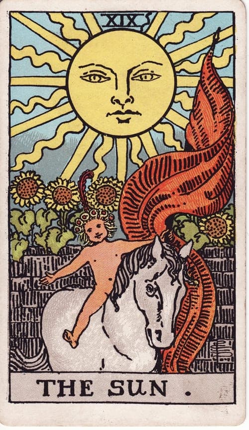 The Sun tarot card