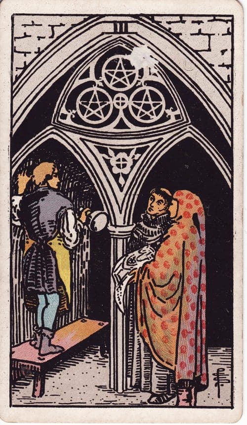 Three of Pentacles tarot card